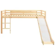Vidaxl Rám detskej poschodovej postele so šmykľavkou a rebríkom 97x208 cm borovica