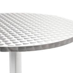 Petromila vidaXL Záhradný stôl, strieborný 60x70 cm, hliník