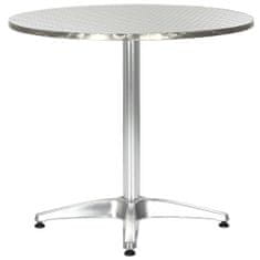 Petromila vidaXL Záhradný stôl, strieborný 80x70 cm, hliník