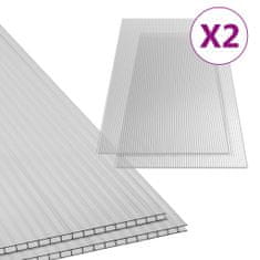 Vidaxl Polykarbonátová doska 2 ks 10 mm 150x65 cm