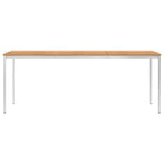 Vidaxl Záhradný jedálenský stôl 200x100x75 cm, tíkový masív a oceľ