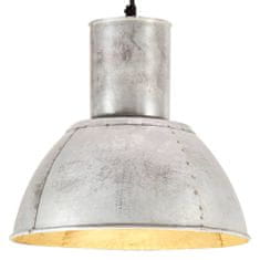 Vidaxl Závesná lampa 25 W, strieborná, okrúhla 28,5 cm E27