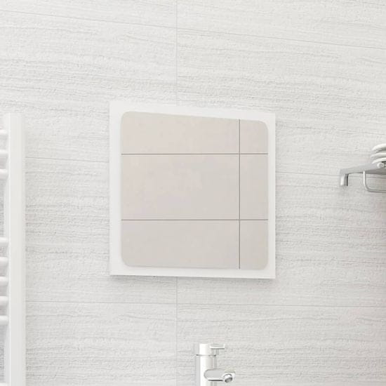 Vidaxl Kúpeľňové zrkadlo biele 40x1,5x37 cm drevotrieska