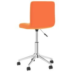 Vidaxl Otočná kancelárska stolička oranžová umelá koža