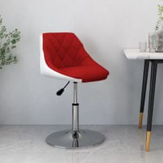 Vidaxl Barová stolička vínovo-červená a biela umelá koža