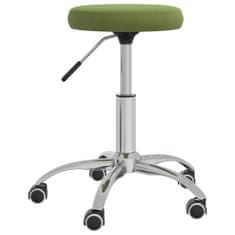 Vidaxl Kancelárska otočná stolička svetlo-zelená zamatová