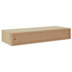 Petromila vidaXL Zásuvkové police nástenné 2 ks dubové a biele 60x23,5x10cm MDF