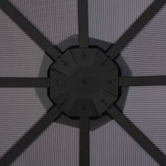 Petromila vidaXL Altánok so strechou, hliník 3x3 m, antracitový