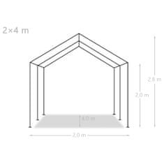 Vidaxl Párty stan, PE 2x4 m, biely