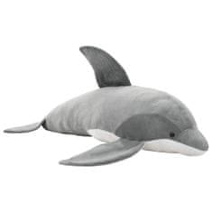 Vidaxl Hračka sivý plyšový delfín