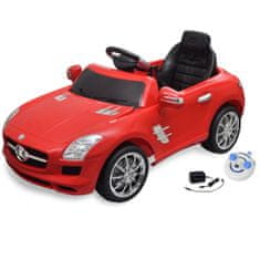 Vidaxl Detské elektrické auto s ovládačom červené Mercedes Benz SLS AMG 6 V