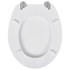 Vidaxl WC sedadlá s poklopom 2 ks, MDF, biele