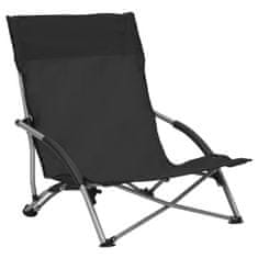 Petromila vidaXL Skladacie plážové stoličky 2 ks čierne látka