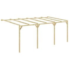 Vidaxl Pergola k stene domu 6x3x2,1 m, drevo