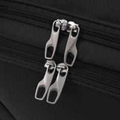 Vidaxl Súprava 3 cestovných kufrov, čierna
