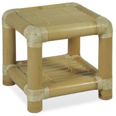 Vidaxl Nočný stolík, 40x40x40 cm, bambus, prírodná farba
