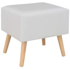 Petromila vidaXL Nočný stolík z umelej kože biely 40x35x40 cm