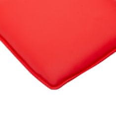 Vidaxl Sklápacie kreslo s podnožkou, červené, umelá koža
