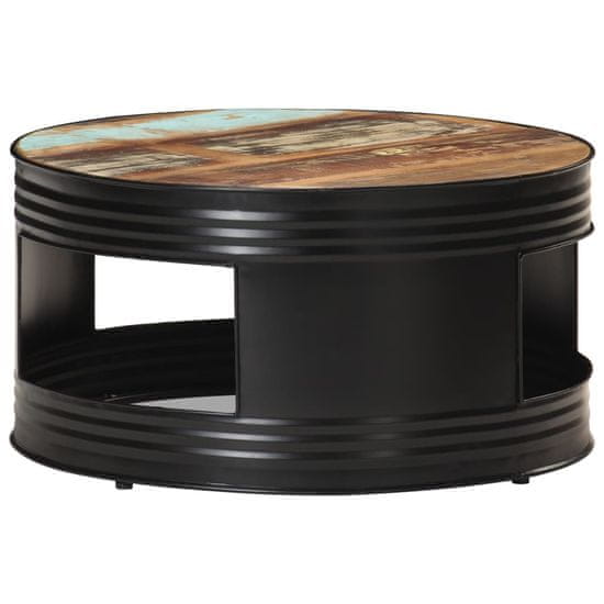Petromila vidaXL Konferenčný stolík, čierny 68x68x36 cm, recyklovaný masív
