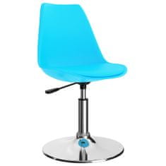 Vidaxl Otočné jedálenské stoličky 4 ks, modré, umelá koža