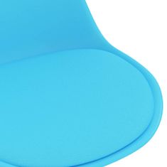 Vidaxl Otočné jedálenské stoličky 4 ks, modré, umelá koža