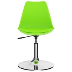 Vidaxl Otočné jedálenské stoličky 4 ks, zelené, umelá koža