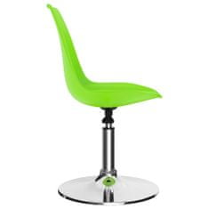 Vidaxl Otočné jedálenské stoličky 4 ks, zelené, umelá koža