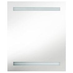 Petromila vidaXL LED kúpeľňová zrkadlová skrinka sivá 50x14x60 cm