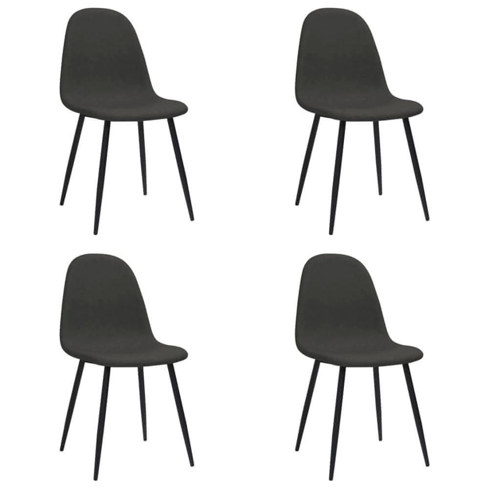 Vidaxl Jedálenské stoličky 4 ks 45x54,5x87 čierne umelá koža