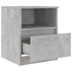 Vidaxl Nočný stolík betónový sivý 40x40x50 cm drevotrieska