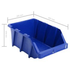 Vidaxl Stohovateľné úložné boxy 20 ks, 265x420x178 mm, modré