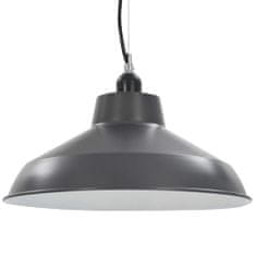 Vidaxl Závesné lampy 2 ks sivé okrúhle E27