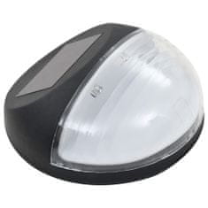Petromila vidaXL Vonkajšie solárne nástenné LED svietidlá 24 ks okrúhle čierne