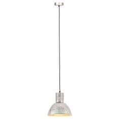 Vidaxl Závesná lampa 25 W, strieborná, okrúhla 28,5 cm E27