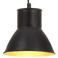 Vidaxl Závesná lampa 25 W, čierna, okrúhla 17 cm E27