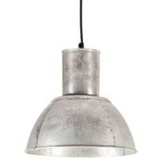 Vidaxl Závesná lampa 25 W, strieborná, okrúhla 28,5 cm E27