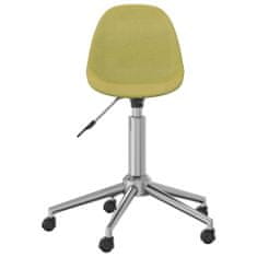 Vidaxl Otočná kancelárska stolička, zelená, čalúnená látkou