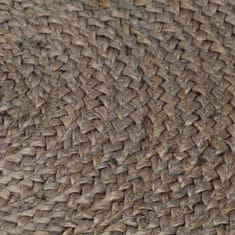 Petromila vidaXL Ručne vyrobený jutový koberec okrúhly 210 cm sivý