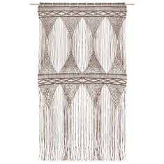 Vidaxl Záclona macrame sivo-hnedá 140x240 cm bavlna