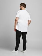 Jack&Jones Plus Pánske tričko JJENOA Long Line Fit 12184933 White (Veľkosť 3XL)