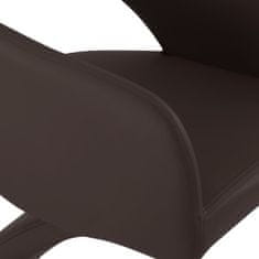 Vidaxl Jedálenské stoličky 2 ks, hnedé, umelá koža