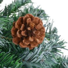 Vidaxl Umelý vianočný stromček so šiškami 210 cm