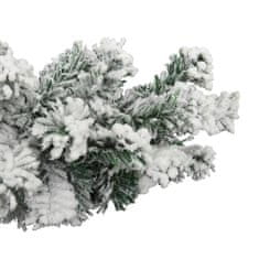 Greatstore Vianočná girlanda s LED a snehom zelená 20 m PVC