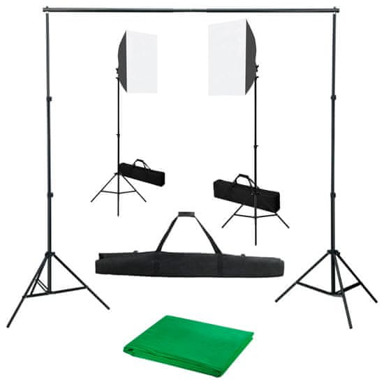 Vidaxl Sada do fotoštúdia so softbox svetlami a pozadím