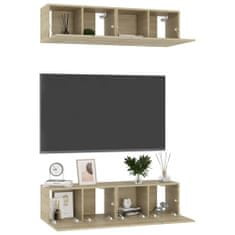 Vidaxl TV skrinky 4 ks dub sonoma 60x30x30 cm drevotrieska