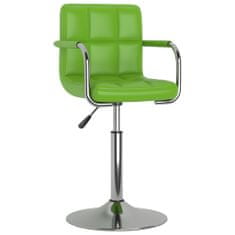 Vidaxl Jedálenská stolička zelená umelá koža