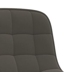 Vidaxl Otočné stoličky, 2 ks, tmavosivá, zamat