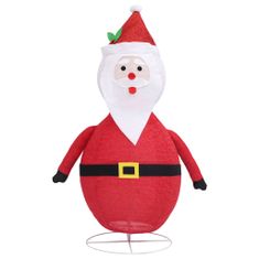 Vidaxl Vianočná ozdoba figúrka Santa Claus LED luxusná látka 60 cm