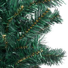 Vidaxl Úzky umelý vianočný stromček s podstavcom zelený 120 cm PVC