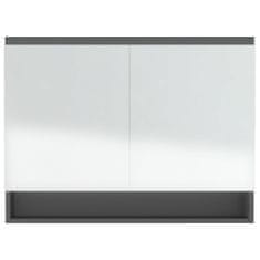 Petromila vidaXL Kúpeľňová zrkadlová skrinka 80x15x60 cm MDF sivá